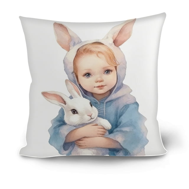 Funda de almohada con temática de Pascua, ideal para dibujar sobre decoración navideña, un regalo para niños, paquete de almacenamiento de poliéster.