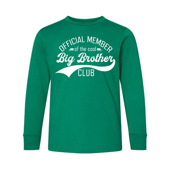 Inktastic Official Member of the Cool Big Brother Club Long Sleeve Youth T-Shirt
