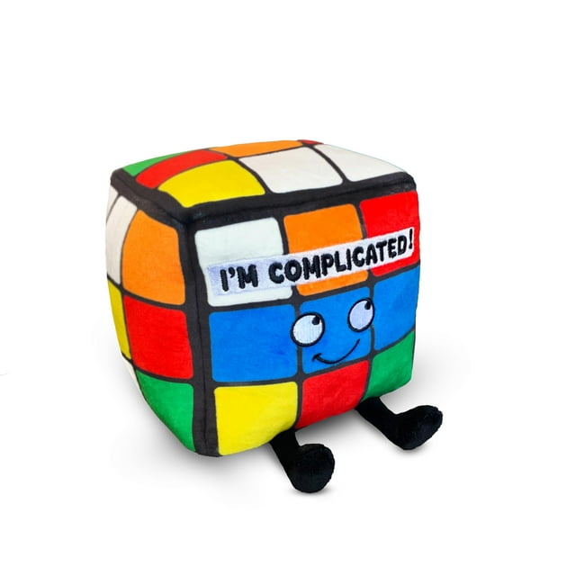 Punchkins Cube Plushie - Soy un regalo de peluche de cubo divertido complicado para los amantes de los rompecabezas Juguete de peluche atrevido para regalar