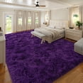 thumbnail image 3 of Janvonne Area Rugs for Living Room,8x10ft Soft Fluffy Shaggy Indoor Floor Carpet for Bedroom,Dorms, Nursery Rooms, Home Decor Aesthetic,Grape Purple, 3 of 8