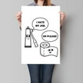 thumbnail image 2 of dashuaibi-Funny Bathroom Toilet Canvas Wall Art, I Hate My Job Bathroom Signs, Minimalist Black and White Bathroom Poster, Funny Bathroom Pictures for Restroom Wall Decor 12x16in, 2 of 6