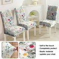 thumbnail image 5 of Rustic Butterfly Bloom Botanical Floral Dining Chair Covers Set of 4 Washable Polyester Stretch Slipcovers Removable Protector for Modern Dining Room, 5 of 7