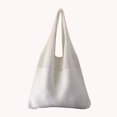 thumbnail image 5 of Bolsa De Hombro Bolso Bolsos de hombro de punto hueco retro Bolsos de mujer Bolso de playa de verano (Blanco), 5 of 5
