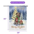thumbnail image 5 of Merry Christmas Wirehaired Pointing Griffon Snowy Winter with Tree Decorations House Flag 28x40in Double Sided Dog Lover Outdoor Decor - 12020, 5 of 5