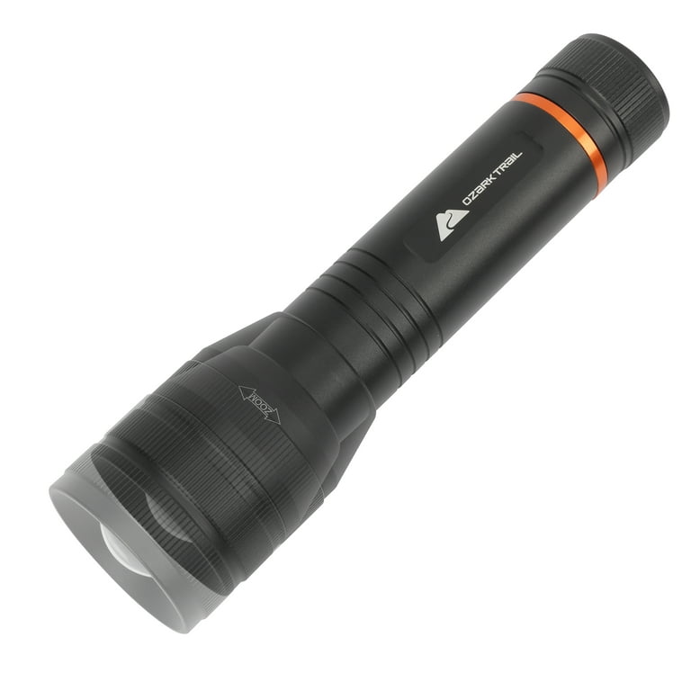 Ozark Trail Waterproof 1500 Lumen Focusing Flashlight with Bonus