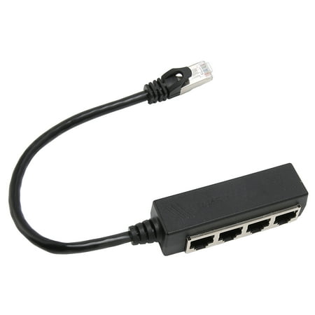 Câble Répartiteur Ethernet RJ45, Carte PCB Noire 4 Ports Réseau