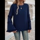 thumbnail image 5 of Blusas de Larga Acampanadas y Holgadas para Mujer, Otoño e Invierno 2025, Temperamentales, para Mujer Azul Marino S, 5 of 10