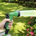thumbnail image 5 of Manguera de jardín flexible, retráctil y extensible, telescópica, con boquilla rociadora multifunción incluida para jardinería y lavado de autos, 30 m, verde, 5 of 5