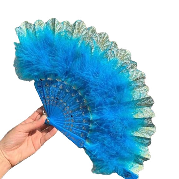 Embroidered Flower Fan Vintage Hand Fan for Costume Dance Performances Hand Fan Vintage Handheld Lace Folding Fan for Wedding Dancing Party