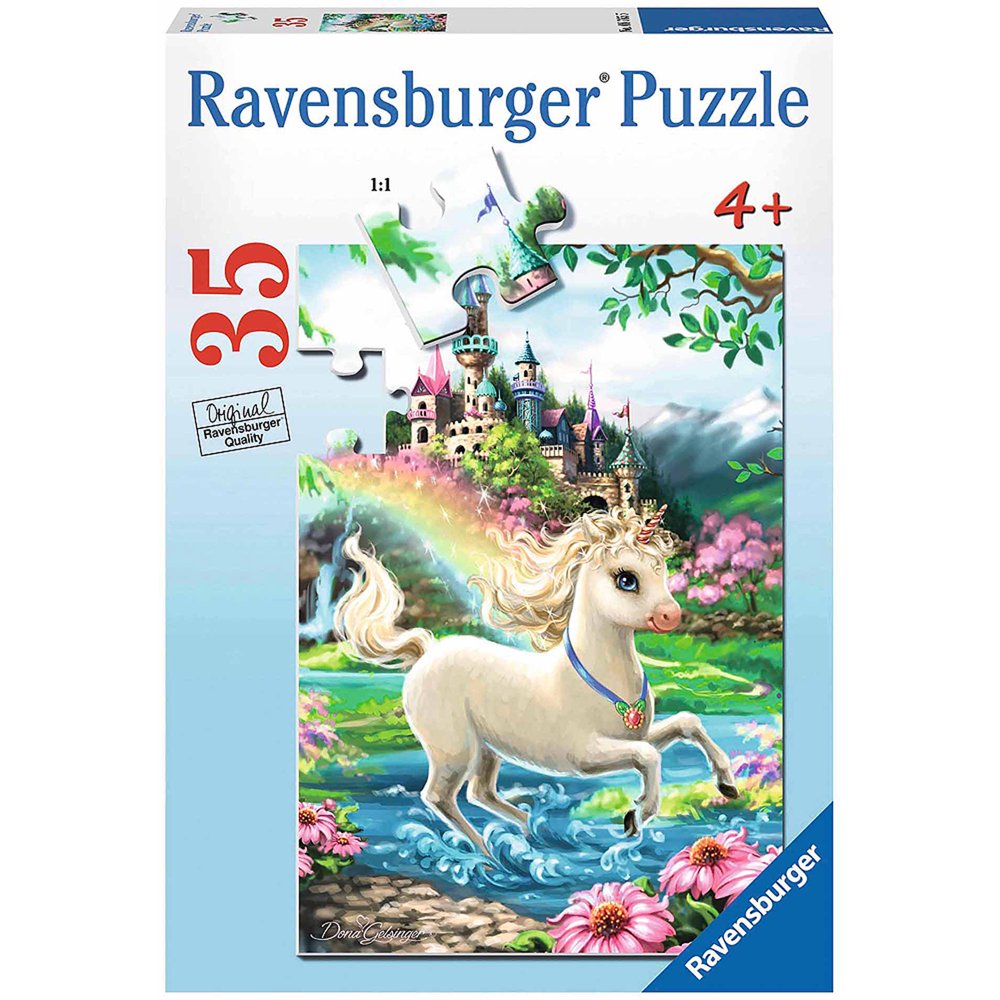 ravensburger unicorn castle 35 piece kids jigsaw puzzle walmart