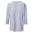 thumbnail image 4 of Tops de Verano 3/4 Mangas para las Mujeres 2025 Moda Impresa Camiseta Blusa Cuello Redondo Casual Primavera Y Verano Top Mujeres Tops de Verano Casual, 4 of 5