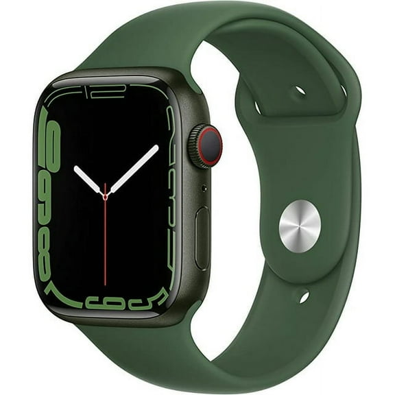 Pre-Owned Used Apple Watch Series 7 45mm GPS   Cellular Green Aluminum Case - Clover Sport Band