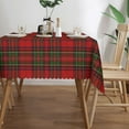 thumbnail image 2 of Rectangle Table Cloth, Pretty Red and Green Tartan Plaid Resistant Washable Tablecloth Decorative Table Cover for Dining, Indoor and Outdoor, 2 of 6