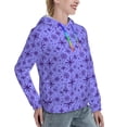 thumbnail image 6 of Haiem Purple Snowflake Elegance for Women's Fashion Hoodies & Sweatshirts with Kangaroo Pocket,Hooded Sweatshirt with Eye-catching Drawstrings-Large, 6 of 7