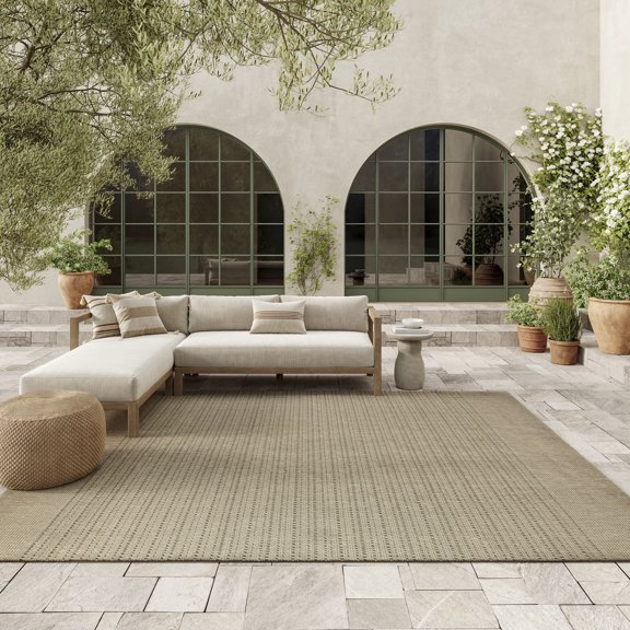 Nourison Tulum 8' x 10' Taupe Outdoor Rug