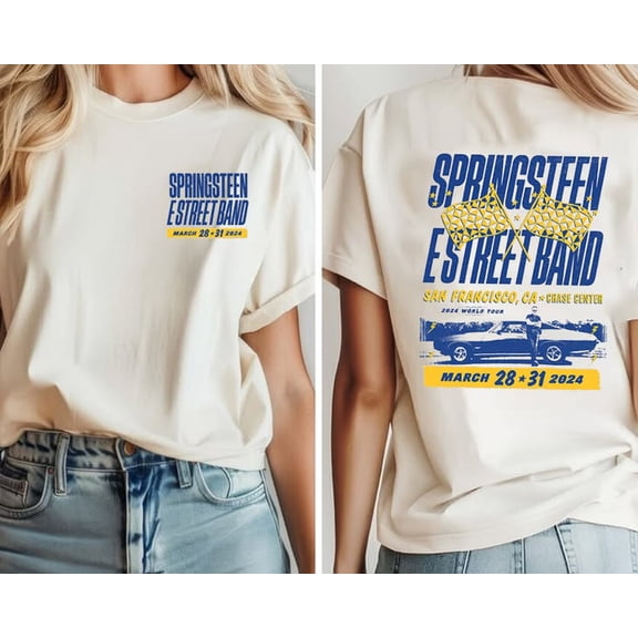 Bruce Springsteen Springsteen & The E Street Band San Francisco Tour Tee T-shirt Sizes S-5XL Goldengate