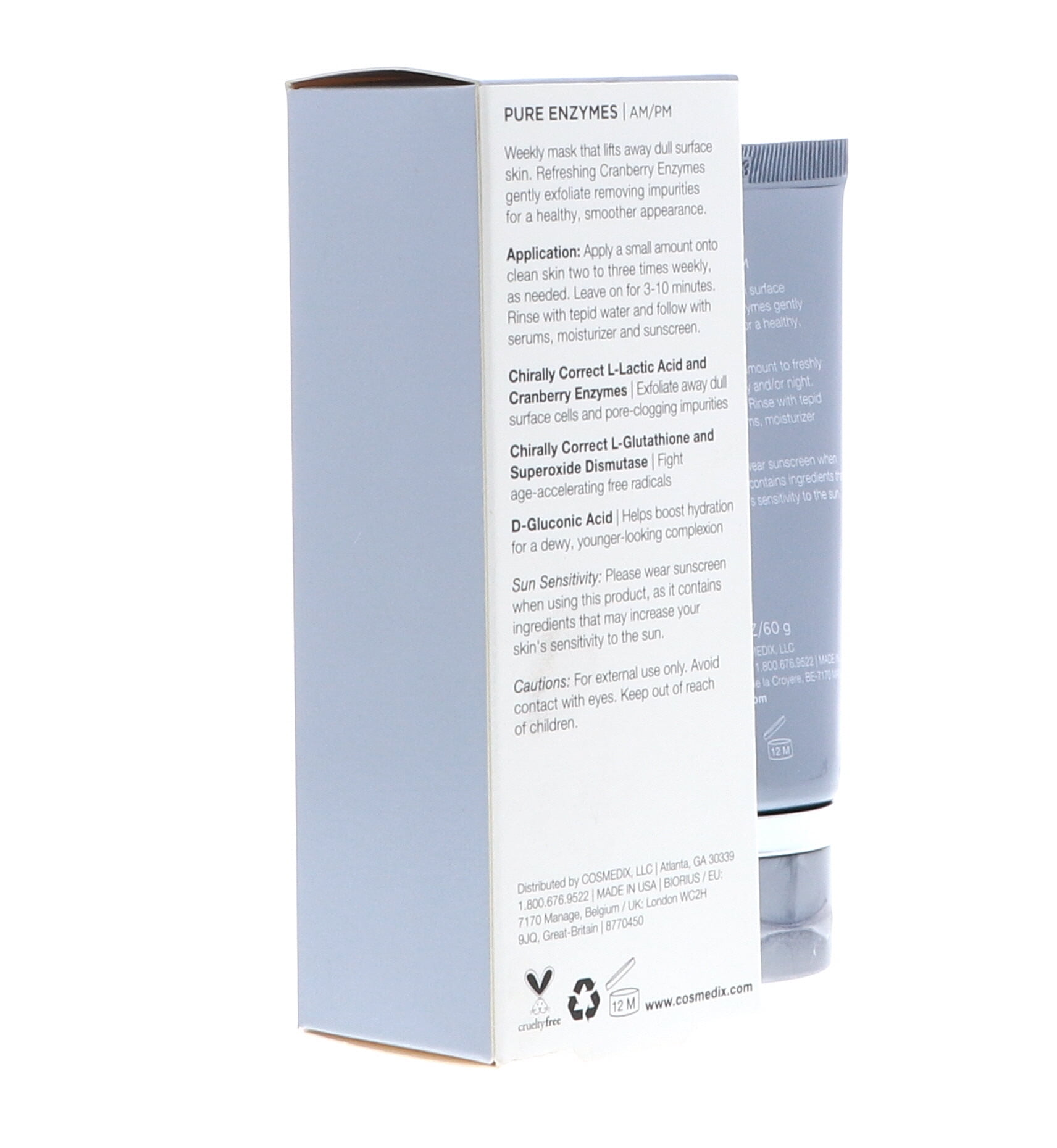 Cosmedix Pure Enzymes Cranberry Exfoliating Mask 60g/2oz