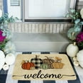 thumbnail image 2 of Fall Door Mat Welcome Decor Doormat, Autumn Farmhouse Pumpkin Decorative, Indoor Outdoor Non-Slip Mat for Home Entrance, Front Door, Outside Entry, Floor, Patio 17x30 Inches, 2 of 6