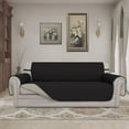thumbnail image 6 of Easy-Going Reversible Sofa Slipcover Water Resistant Couch Cover, Sofa Size, Black/Beige, 6 of 7