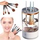thumbnail image 5 of Limpiador automático de brochas de maquillaje giratorio con cable USB para brochas de todos los tamaños, función de almacenamiento y secado a prueba de polvo, color blanco, una sola pieza. Rkxzt, 5 of 9