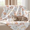 thumbnail image 2 of Fall Throw Blanket 80 X 60 Inch Pumpkin Maple Leaves Autumn Leaf Seasonal Thanksgiving Day Themed Blanket Soft Lightweight Home Office Flannel Blankets for Couch Sofa Bed Living Room Decor, 2 of 8
