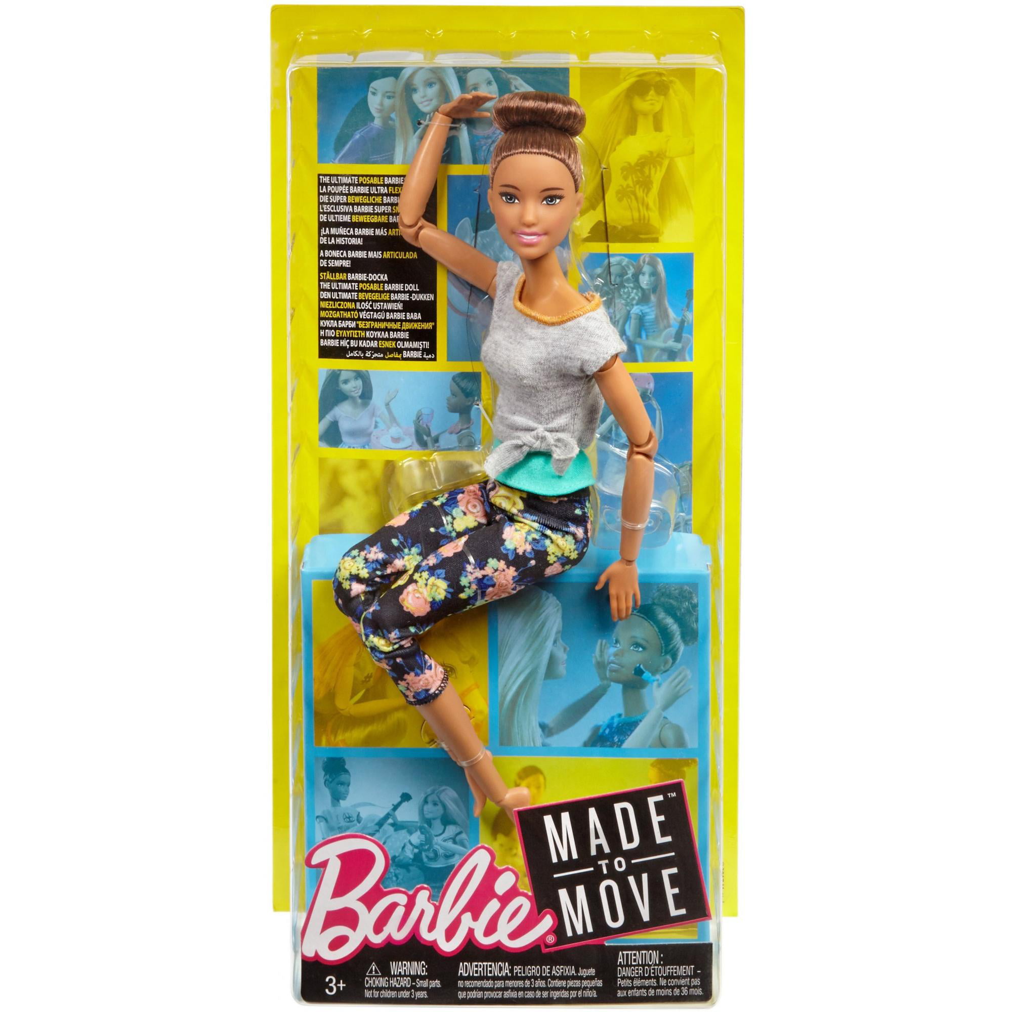 Barbie Made To Move Doll W Ith Floral Pattern Pants Walmart.com