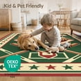 thumbnail image 4 of ODIKA Field Vintage Sport Emblem With Star Border And Diamond Layout Baseball Flowing Pet Friendly & Kids Safe Play for Playroom, Bedroom, Reading Nook, 4 of 7