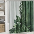 thumbnail image 6 of Orinice  Tropical Green Plant Shower Curtain Waterproof Washable Fabric Summer Bathroom Decor Botanical Banana Monstera Leaf Palm Tree Shower Curtain with Hooks 69x72, 6 of 7