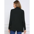thumbnail image 3 of DARING DIVA Open Front Long Sleeve Lightweight Knit Cardigans L Black, 3 of 6