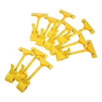 Masteelf 10Pcs Plastic Sign Clips Sign Holder Stand Clothing Rack Signs Double Display Clips for Retail Baskets Cards Yellow