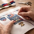 thumbnail image 6 of USA 250th Anniversary Cross Stitch Kit, 1776-2026 Patriotic Printed Cross Stitch for Beginners, DIY Handmade Decor for Craft Lovers, 6 of 7