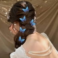 thumbnail image 4 of Weflink Pack Of 5 Butterfly Hair Clip For Women Girl Hair Accessories Side Barrettes For Parties Proms School Event Wear, 4 of 20