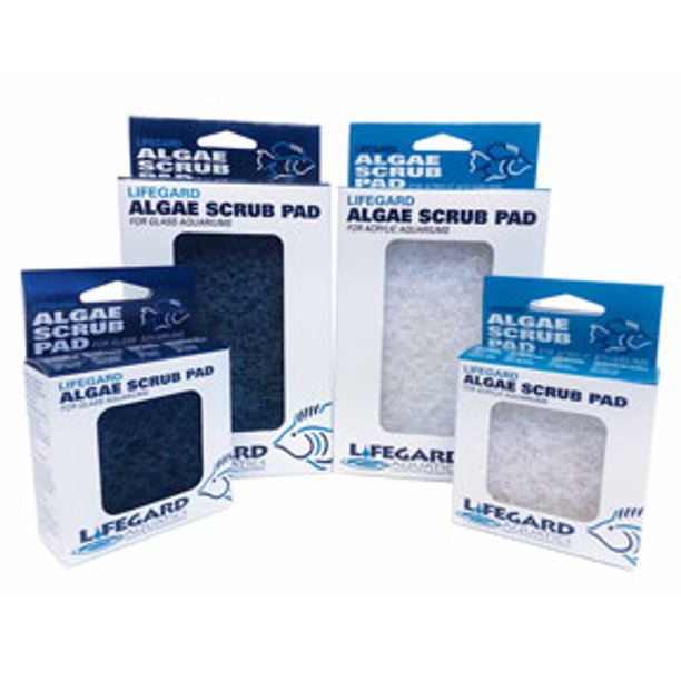 Lifegard Aquatics Aquarium Algae Cleaning Pads, Glass Aquarium, Blue, 4 x 6Inch