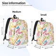 thumbnail image 3 of Honeii Retro Colorful Butterfly Print Canvas College Laptop Backpack, Durable Rucksack Travel Notebook Bag School Backpack Book Bag for Men Women-Small, 3 of 7