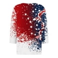 thumbnail image 4 of American Flag Blouse Women 1776-2026 Red White and Blue 3/4 Sleeve Henley Shirts Stars and Stripes 250th Anniversary Casual Tunics XL, 4 of 4
