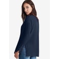 thumbnail image 2 of ellos Women's Plus Size Boatneck Sweater Tunic - 18/20, Navy, 2 of 3