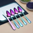 thumbnail image 4 of 5Pcs Grapefruit Spoons & Grapefruit Knife Set, Stainless Steel Grapefruit Utensil Set, Serrated Edge & Thick Gauge Handle for Kiwi, Dessert, Apple ( Colorful), 4 of 7
