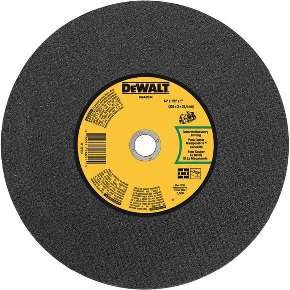 14" x 1/8" x 1" Concrete/Masonry Portable Saw Cut-Off Wheel