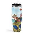 thumbnail image 3 of Pippi Longstocking-theme Insulated Stainless Steel Tumbler with Handle Gifts For Family Friends Fans and Straw Fits in Standard Cup Holder 40 OZ, 3 of 6