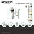 thumbnail image 4 of Kingston Brass KB100VN Brass Pop-Up Drain with Overflow, 22 Gauge, Black Stainless, 4 of 4