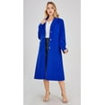 thumbnail image 3 of FUNING Women's Big Notch Lapel Single Breasted Mid-Long Wool Blend Coat, 3 of 4