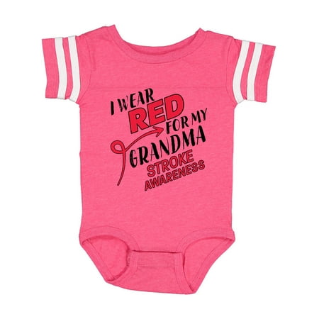 

Inktastic I Wear Red for my Grandma- Stroke Awareness Gift Baby Boy or Baby Girl Bodysuit