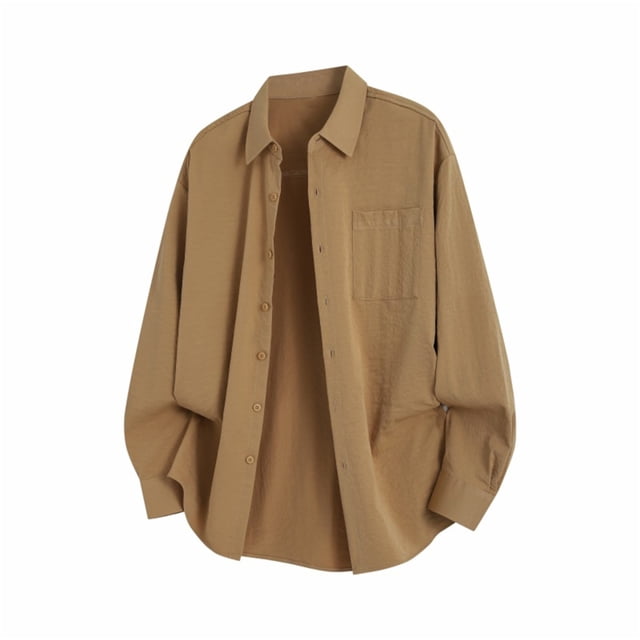 pstuiky manga larga de hombre, Camiseta de manga larga con botones y cuello vuelto de color liso para hombre Tops casuales para hombres xl