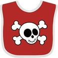 thumbnail image 3 of Inktastic Fun Skull and Crossbones Boys or Girls Baby Bib, 3 of 4