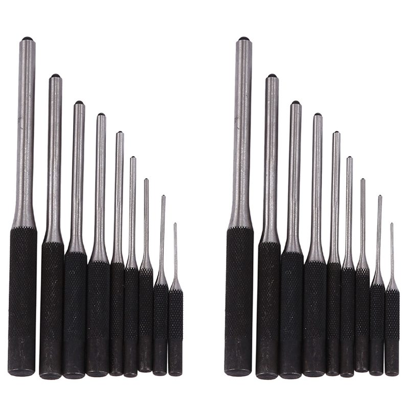 18Piece SetUp Punch Round Punch Pieces Roll Pin Punch Set Tool Bolt