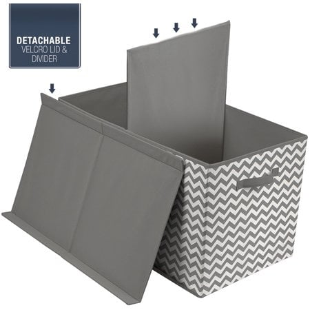 Sorbus Kids Large Toy Storage Chest with Lid, Silver