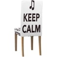 thumbnail image 4 of KXMDXA Keep Calm and Listen to Music Stretch Chair Cover Protector Seat Slipcover for Dining Room Hotel Wedding Party Set of 6, 4 of 6