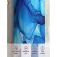 thumbnail image 6 of Watercolors Blue Printing Sheer Curtains 54 Inches Long 2 Panels Modrn Art Light Filtering Semi Sheer Window Curtains Drapes for Bedroom Living Room 52"x54", 6 of 7