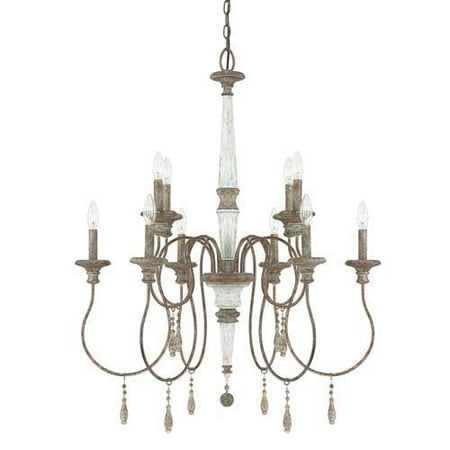 Allen Antique Lighting - Austin Allen & Co. Zoe French Antique Ten-Light 29.5-Inch Chandelier