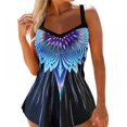 thumbnail image 1 of Women One Piece Swim Dress with Skirt Plus Size Swimsuit Tummy Control Swimwear, 1 of 5
